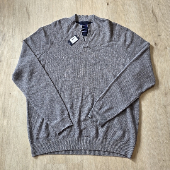 johnnie-O Other - Johnnie O Estaban Johnny Collar Sweater Men's Size XL Gray